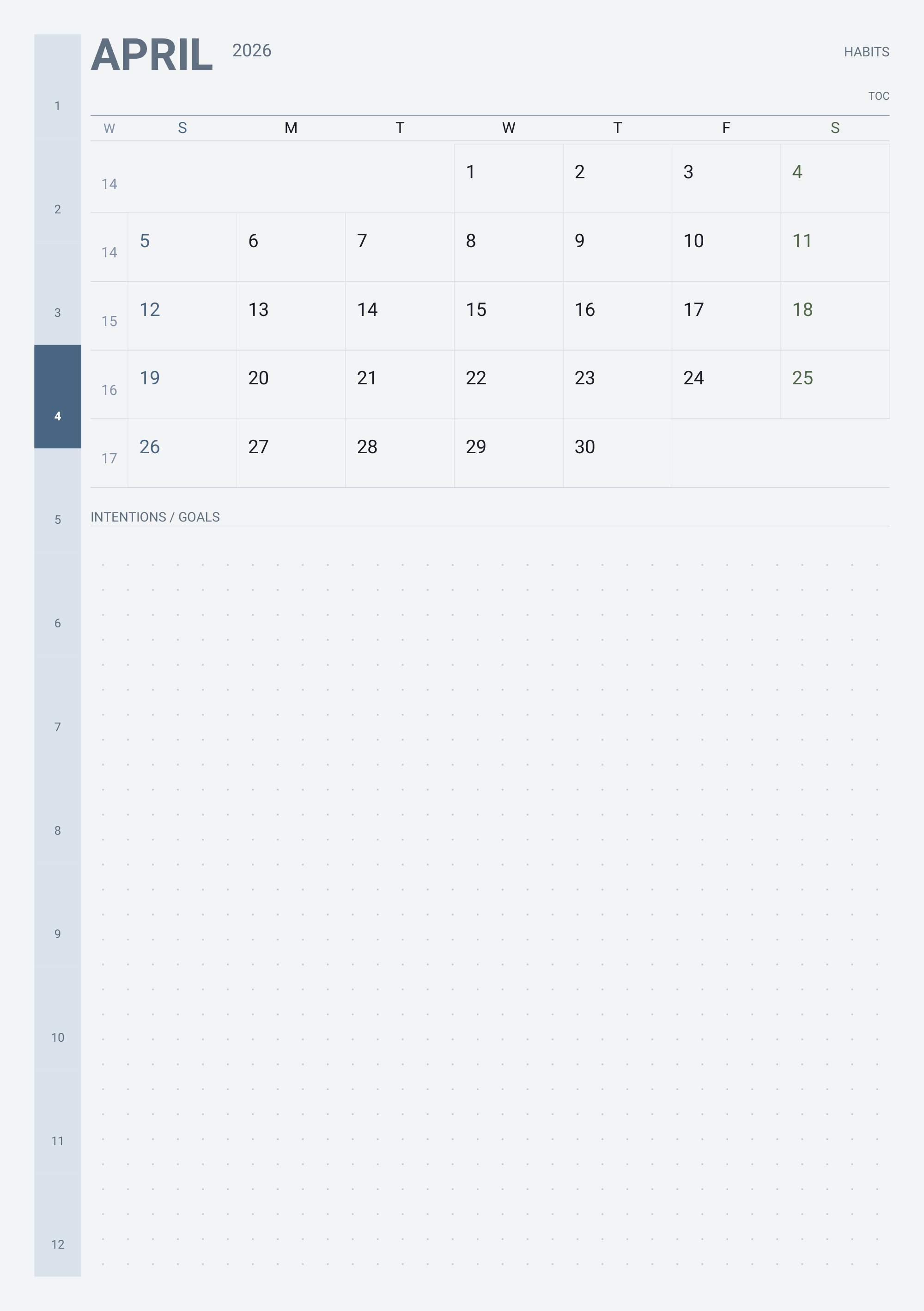 Custom habit tracker