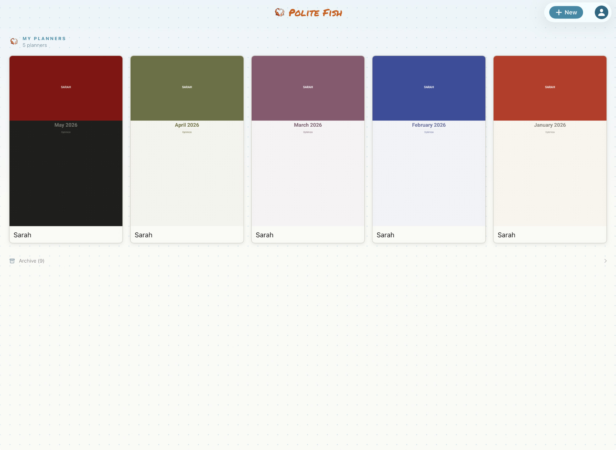 Digital Planner library page showing several digital planners.
