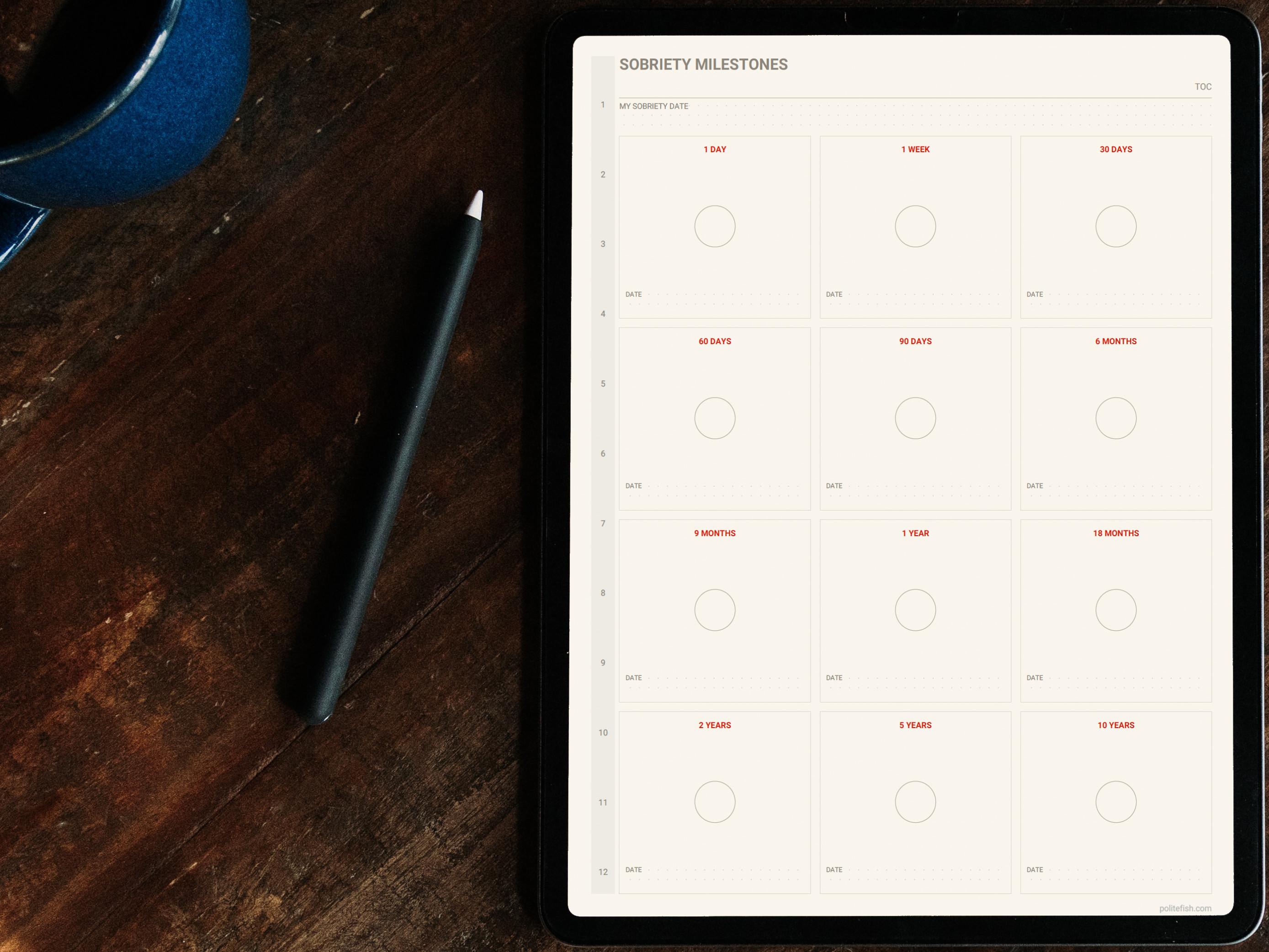 Sobriety milestone tracker